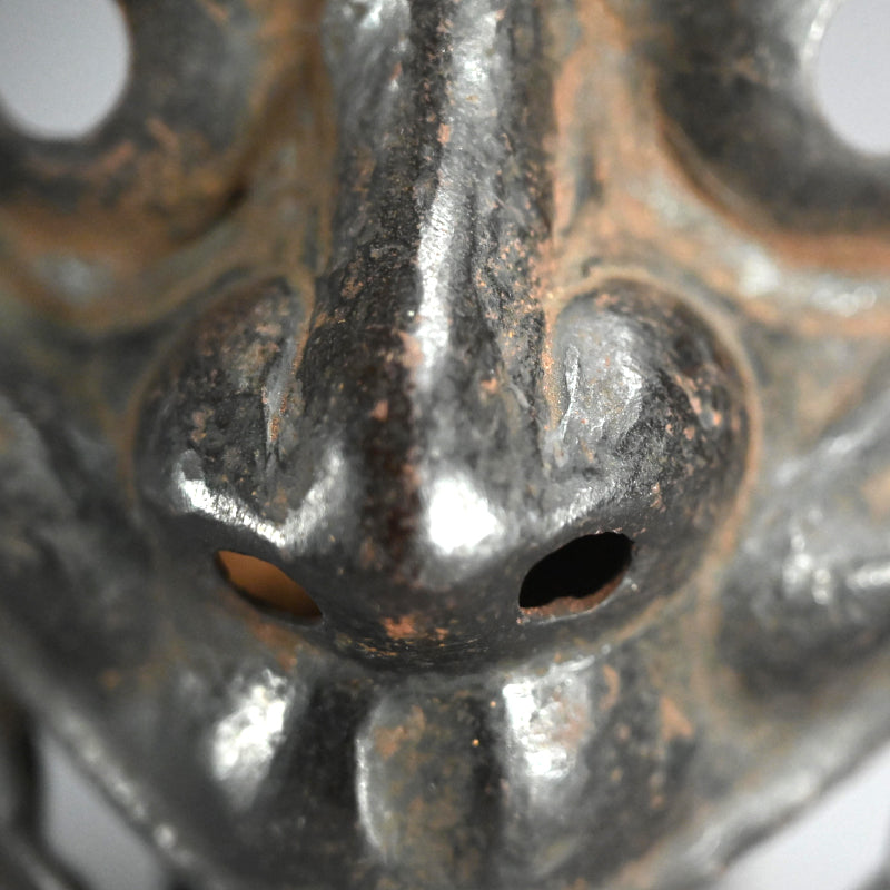 Uchidashi Hand Formed Iron Hannya Demon Mask