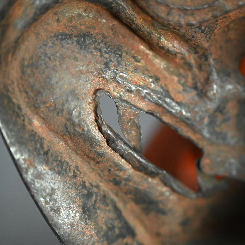 Uchidashi Hand Formed Iron Hannya Demon Mask