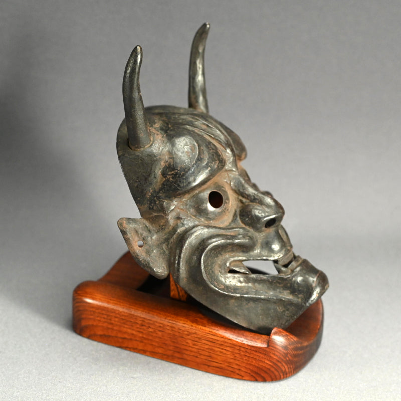 Uchidashi Hand Formed Iron Hannya Demon Mask
