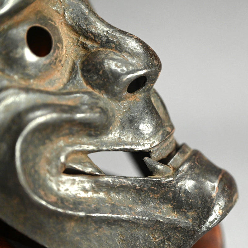 Uchidashi Hand Formed Iron Hannya Demon Mask
