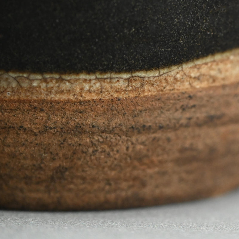Antique Japanese Fused Vase with Tokkuri Kiln Flaw