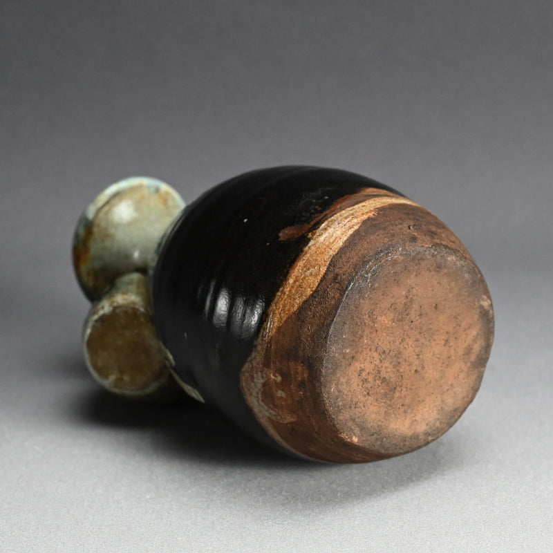 Antique Japanese Fused Vase with Tokkuri Kiln Flaw