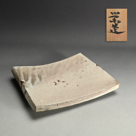 Lavender Hue Hagi Slab Plate ー三輪 栄造 “皿”