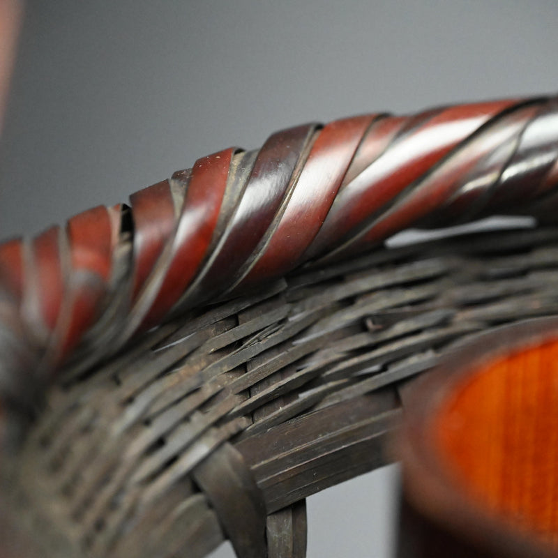 Antique Japanese Bamboo Basket ー山下 巧竹斎 “鳳美竹 華籃”