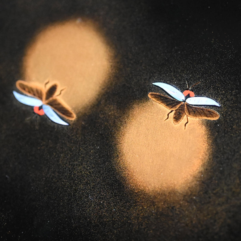 Lacquer Poem Card Box, Fireflies ー吉田 宗閑 “漆蛍蒔絵 色紙筥 壱”