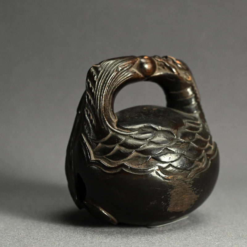Unusual Buddhist Wood Mokugyo Prayer Drum