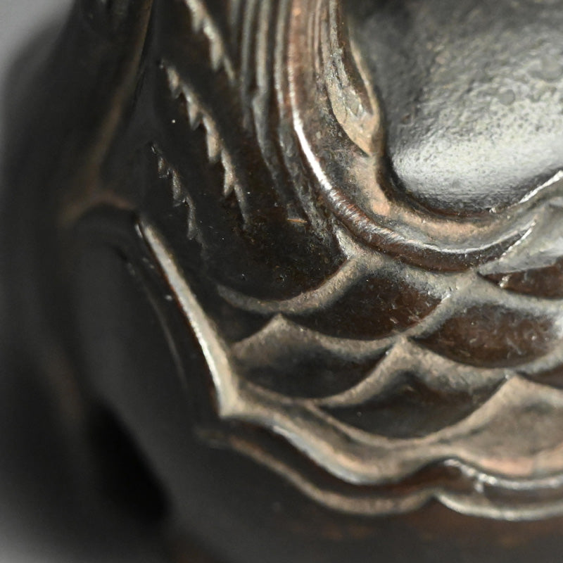Unusual Buddhist Wood Mokugyo Prayer Drum
