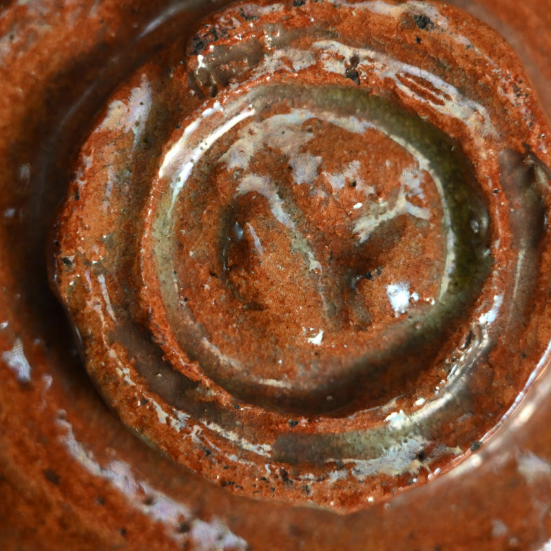 Antique Japanese Red Raku Chawan Tea Bowl