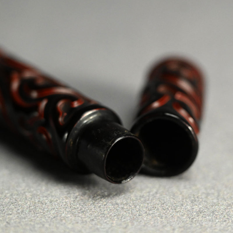 Carved Lacquer Kozutsu Incense Case by Chikusen