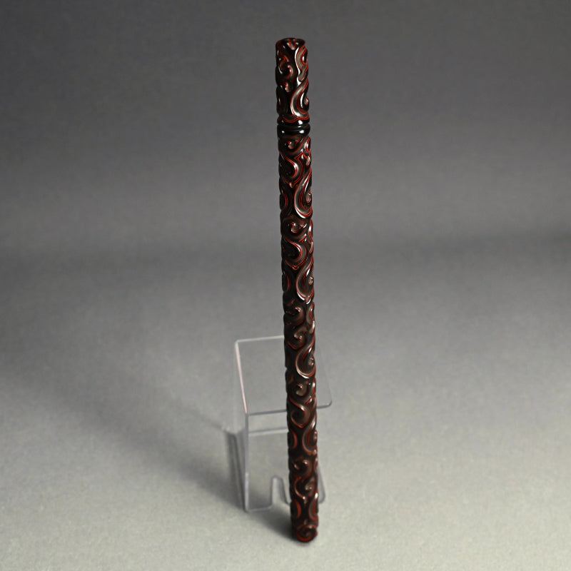 Carved Lacquer Kozutsu Incense Case by Chikusen