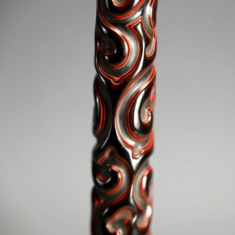 Carved Lacquer Kozutsu Incense Case by Chikusen