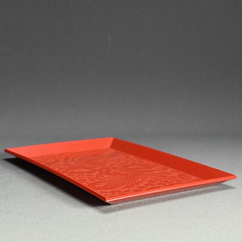 Engraved Cinnabar Lacquer Kikyoku Sencha Tea Cabinet ー朱毛彫器局