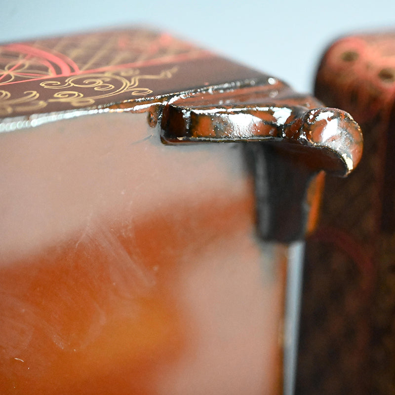 Toyoraku Yaki Lacquered Ceramic Jubako Stacking Box ー豊楽焼重箱