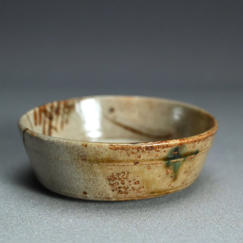 5 pc. Antique Japanese Boxed Oribe Bowl Set
