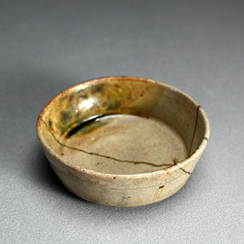5 pc. Antique Japanese Boxed Oribe Bowl Set