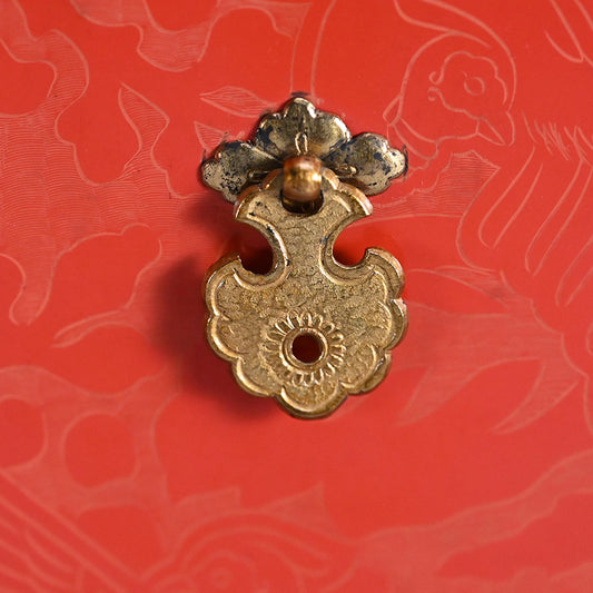 Engraved Cinnabar Lacquer Kikyoku Sencha Tea Cabinet ー朱毛彫器局