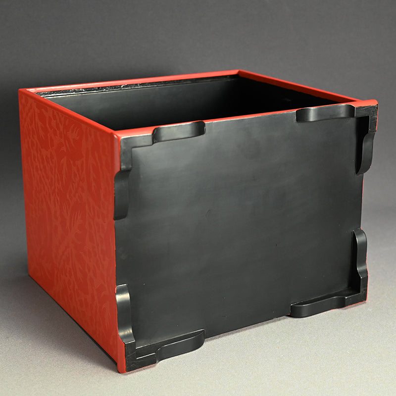 Engraved Cinnabar Lacquer Kikyoku Sencha Tea Cabinet ー朱毛彫器局