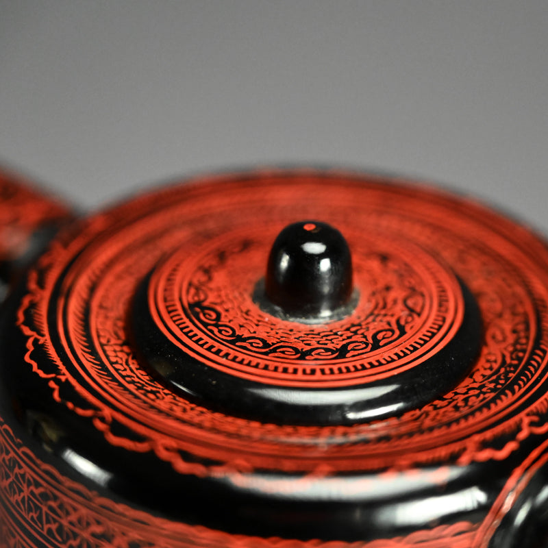 Antique Japanese Kinma Lacquered Choshi Pot ー木製 銚子