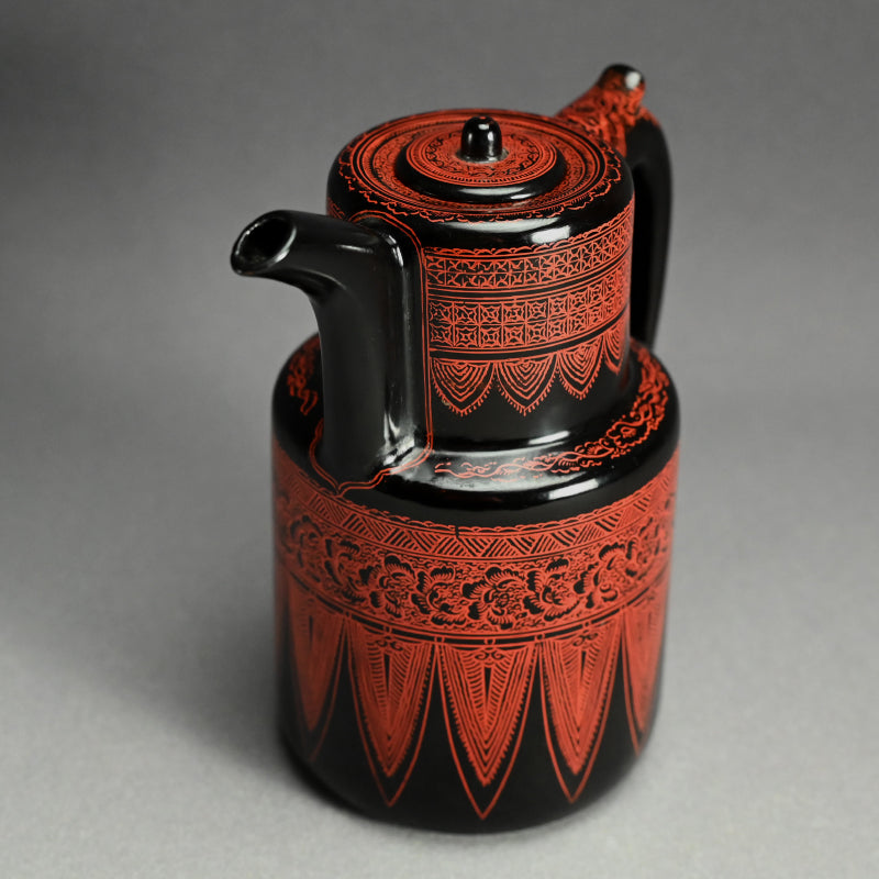 Antique Japanese Kinma Lacquered Choshi Pot ー木製 銚子