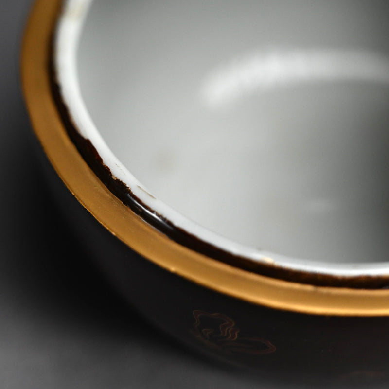 Gold-Lacquered Peach-Shaped Porcelain Container