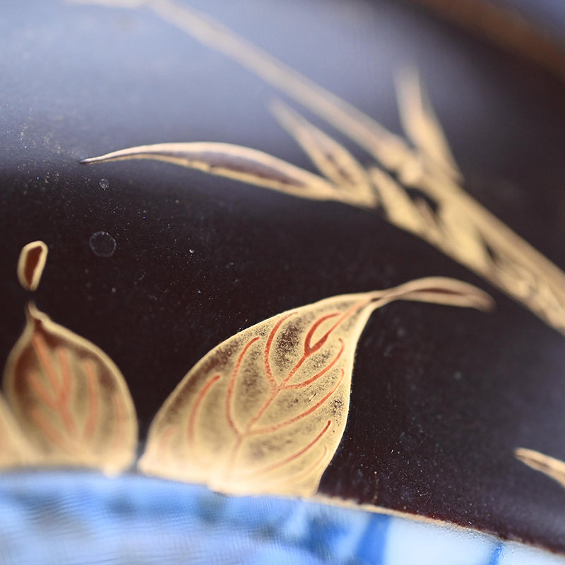 Gold-Lacquered Peach-Shaped Porcelain Container