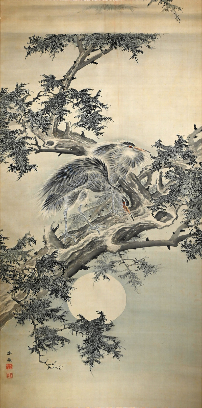 Egrets & Moon ー鈴木 啓処(處)