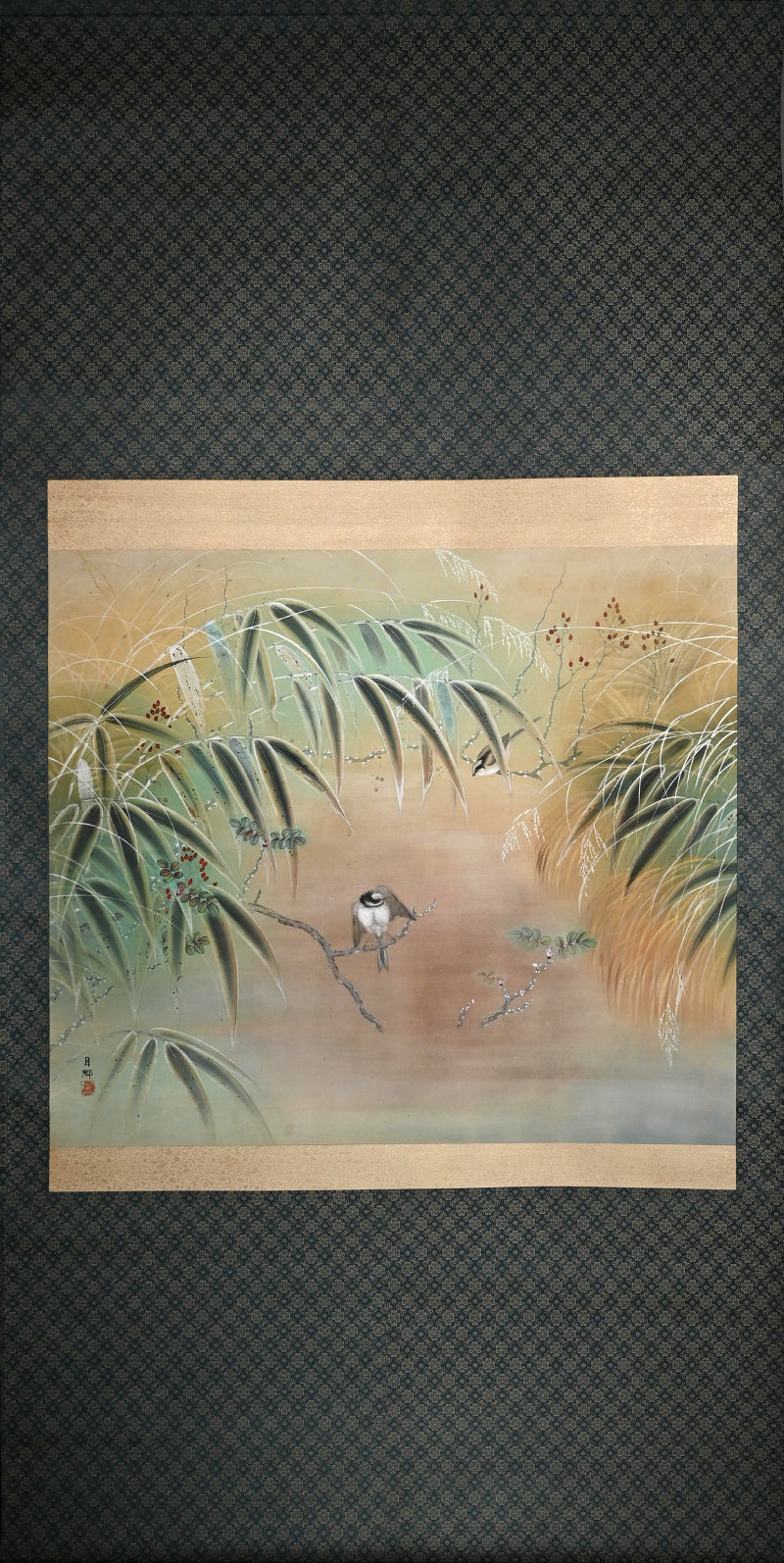 Birds visiting a pond ー上原 月卿
