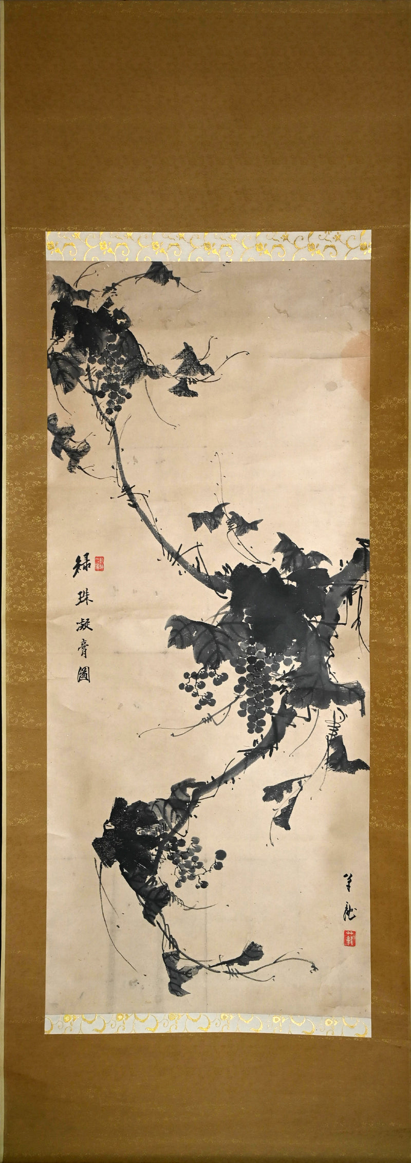 Grapes by Soryu ー草龍, 天龍 道人 “緑珠凝膏圖”