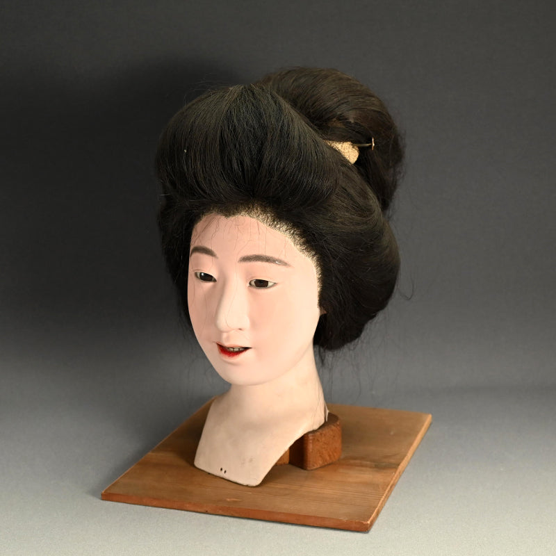 Stunning! Antique Japanese Iki Ningyo Head