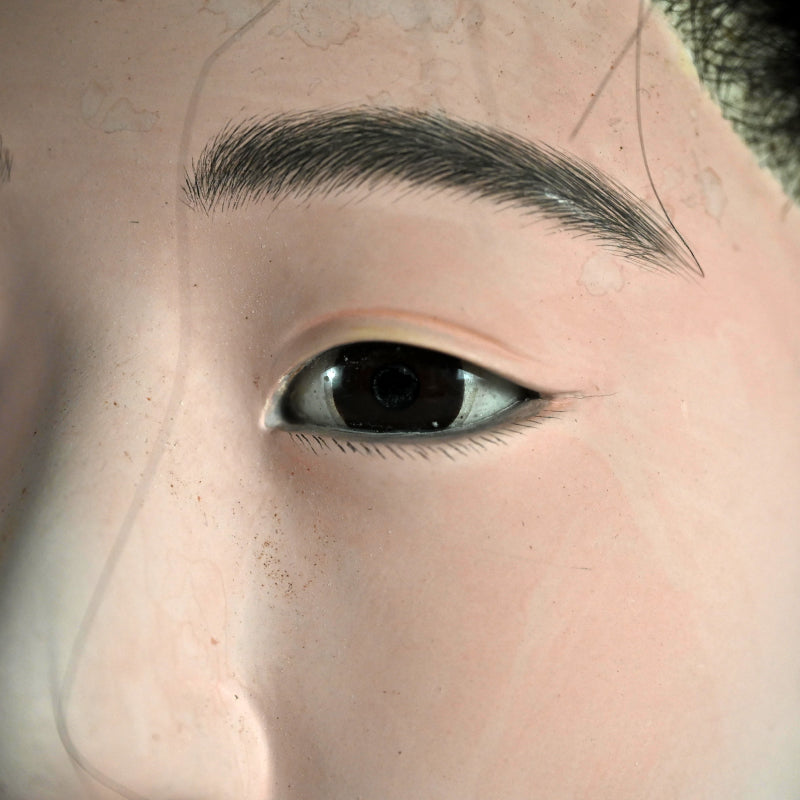Stunning! Antique Japanese Iki Ningyo Head