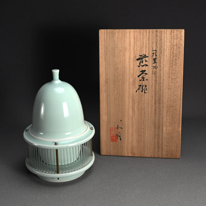 Sencha Porcelain Tea Cup Set ー八木 明 “蓋物付 煎茶碗”