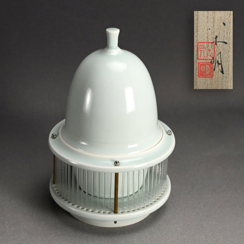 Sencha Porcelain Tea Cup Set ー八木 明 “蓋物付 煎茶碗”