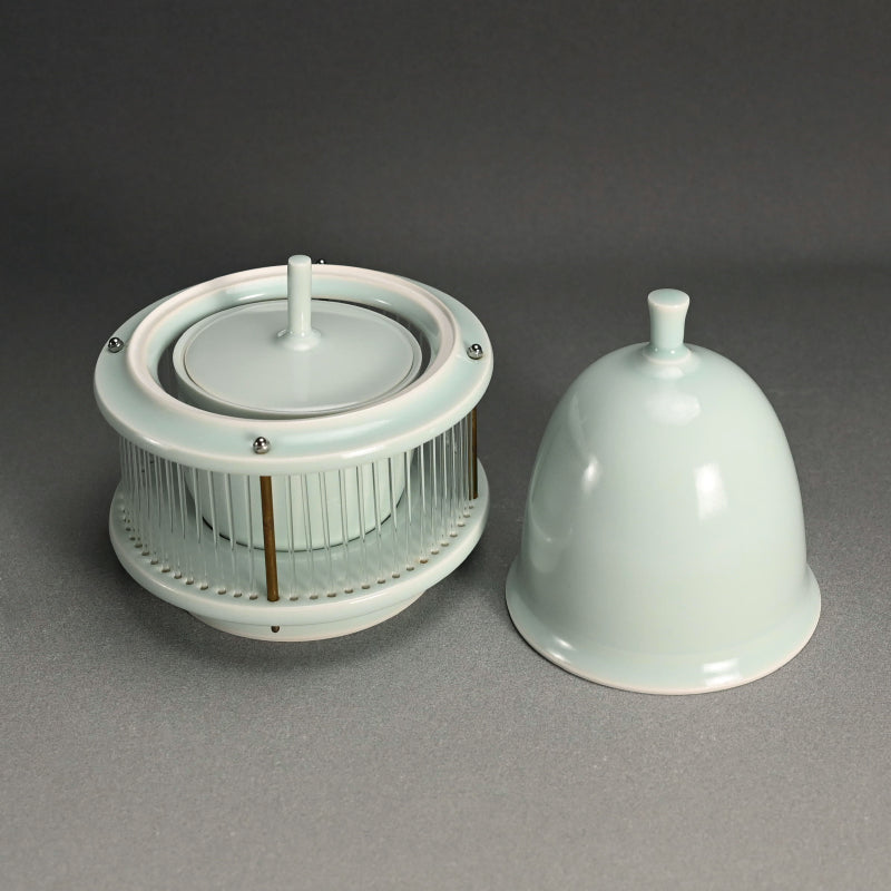 Sencha Porcelain Tea Cup Set ー八木 明 “蓋物付 煎茶碗”
