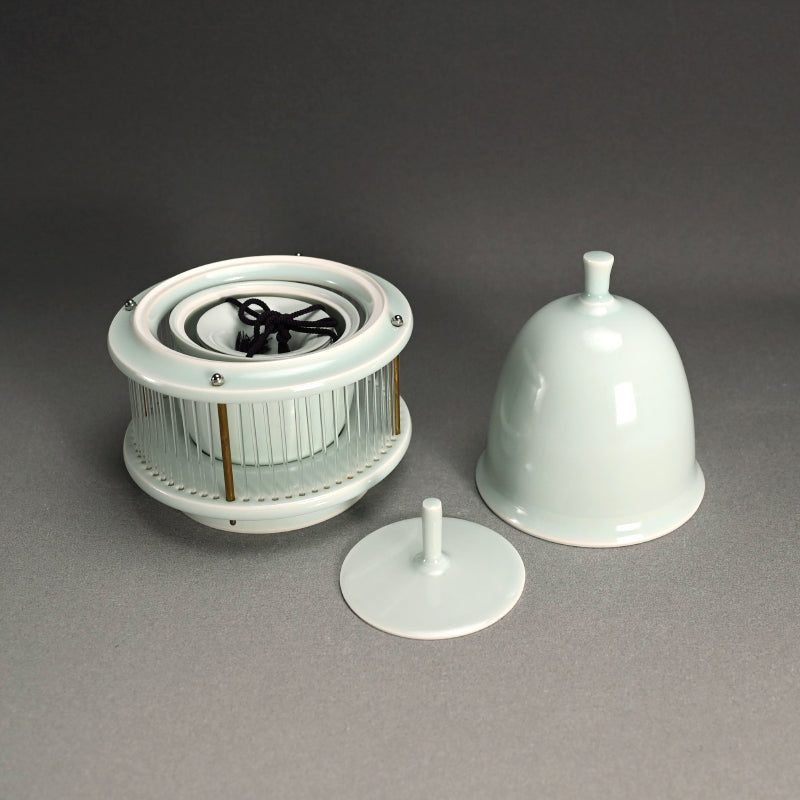 Sencha Porcelain Tea Cup Set ー八木 明 “蓋物付 煎茶碗”