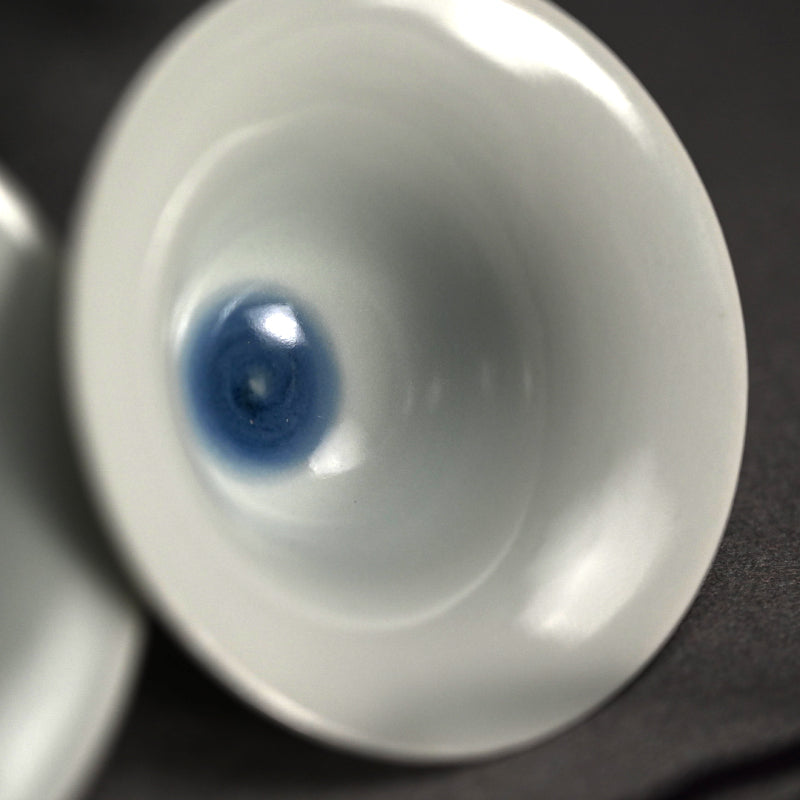 Sencha Porcelain Tea Cup Set ー八木 明 “蓋物付 煎茶碗”