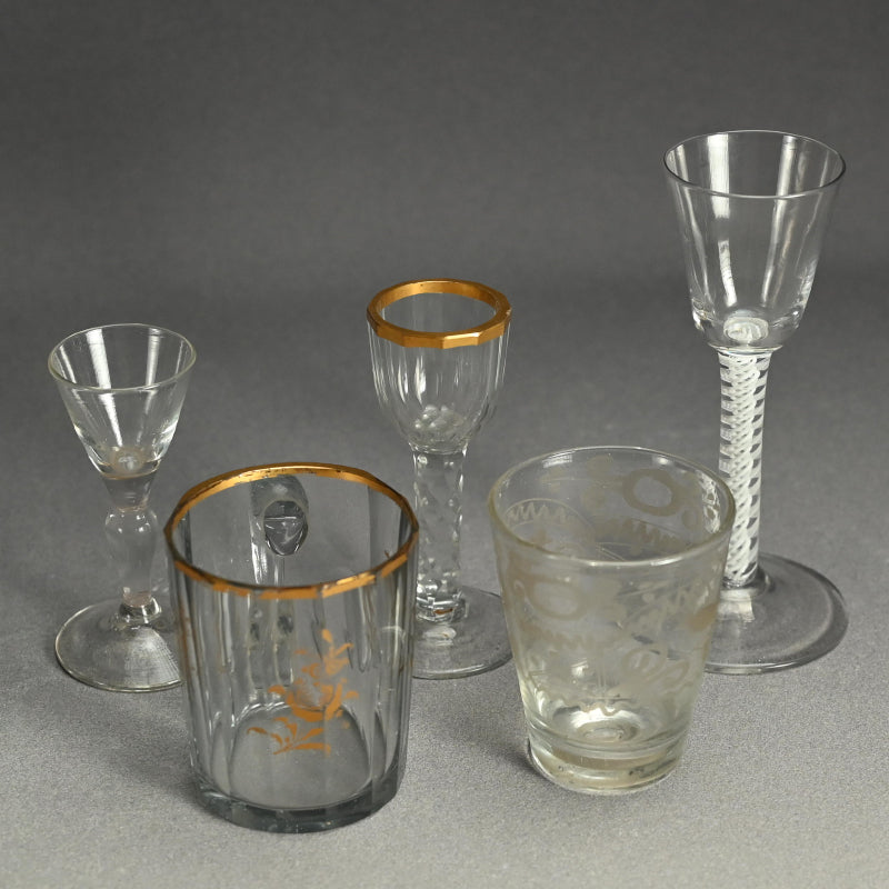 Set of 5 Dutch Glass Vessels from Nakai Riken Collection