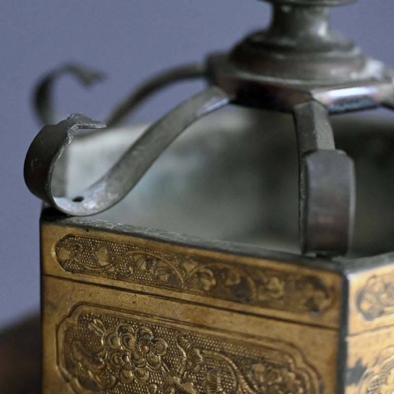 Buddhist Koro Incense Burner w/ Gilded Wooden Stand