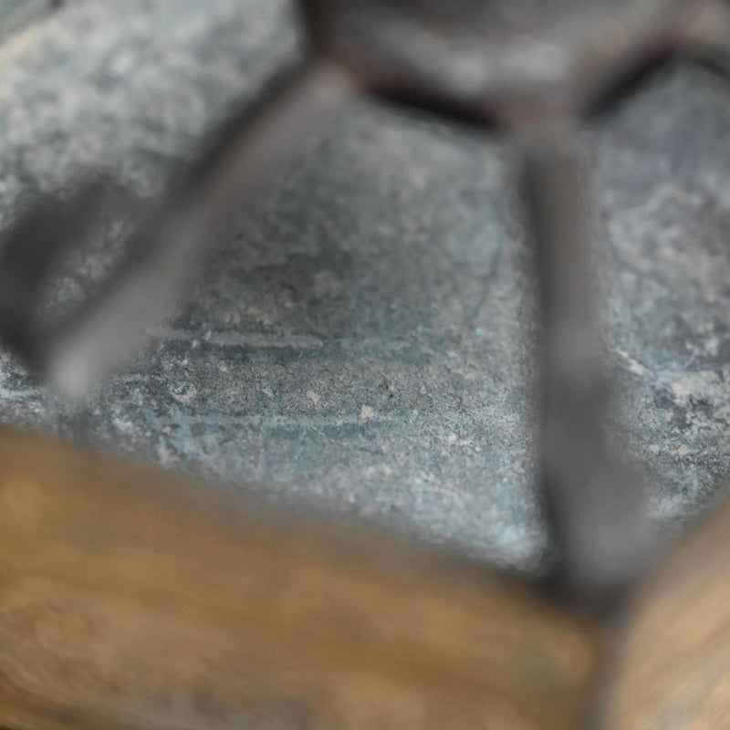 Buddhist Koro Incense Burner w/ Gilded Wooden Stand