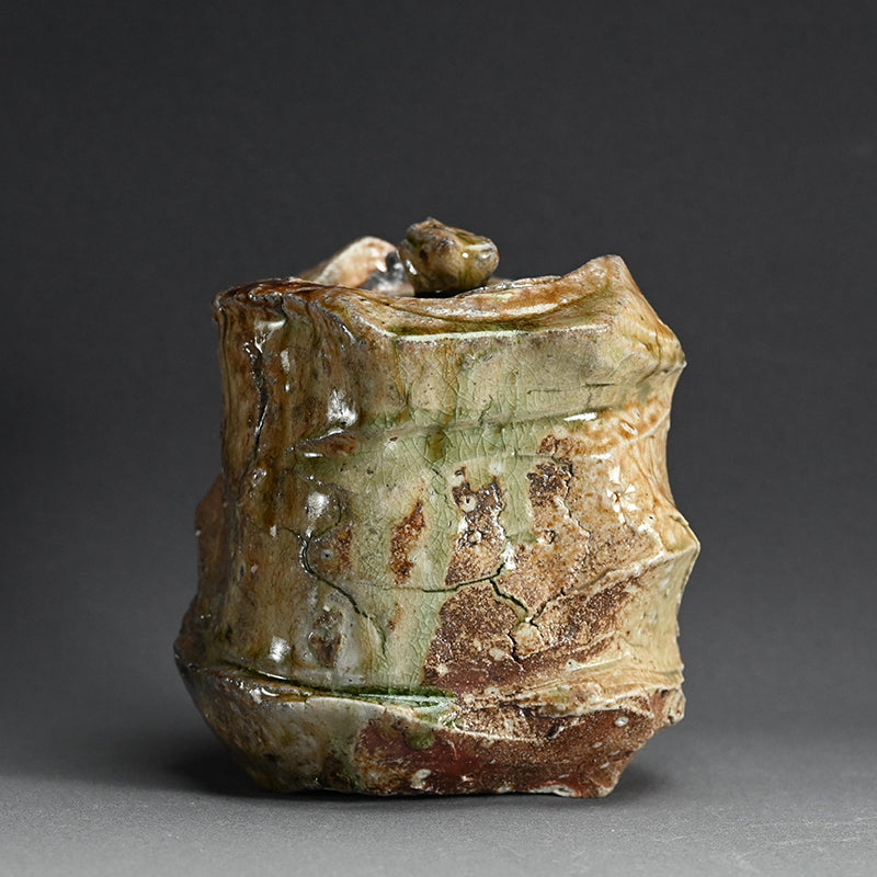 Iga Shinogi Mizusashi Water jar ー新 学 “伊賀 鎬水指”
