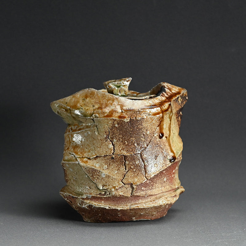 Iga Shinogi Mizusashi Water jar ー新 学 “伊賀 鎬水指”