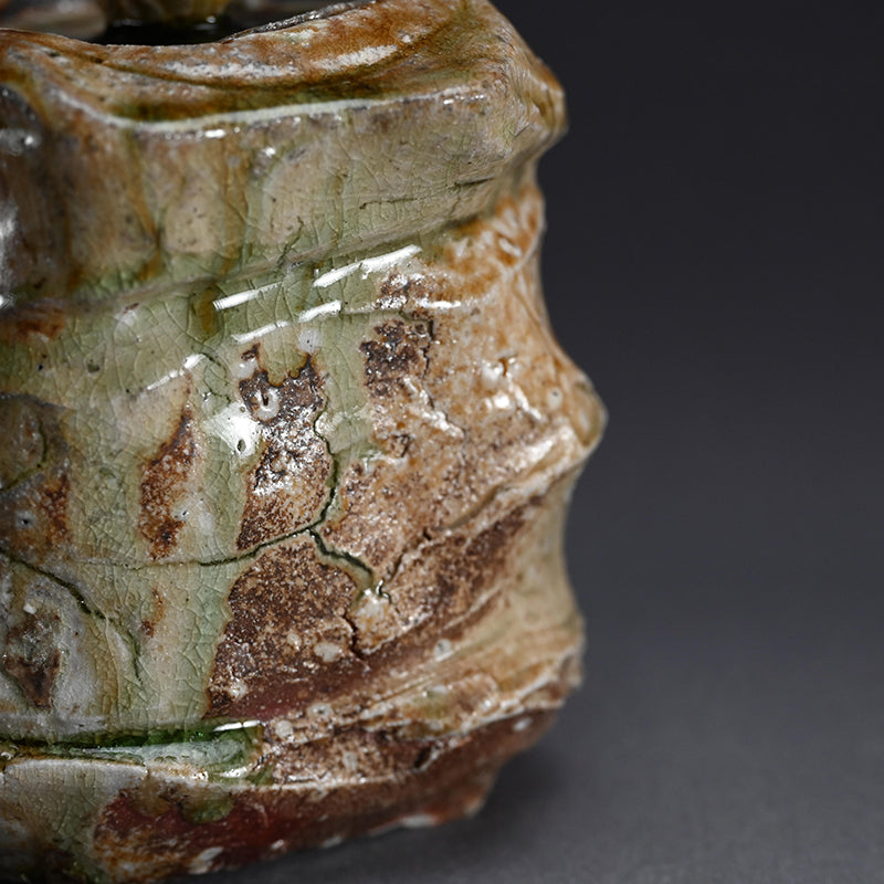 Iga Shinogi Mizusashi Water jar ー新 学 “伊賀 鎬水指”