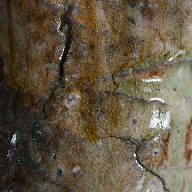 Iga Shinogi Mizusashi Water jar ー新 学 “伊賀 鎬水指”