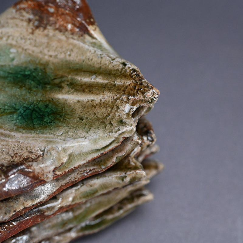 Haiyu Shinogi Small Plate ー新 学 “灰釉 鎬小皿”