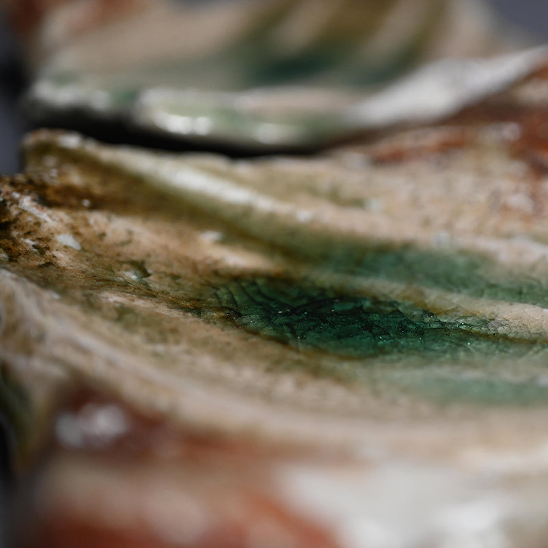 Haiyu Shinogi Small Plate ー新 学 “灰釉 鎬小皿”