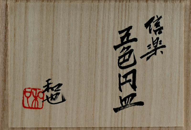 Shigaraki Goshoku set 5 Ash Blown Plates ー古谷 和也 “信楽五色円皿”