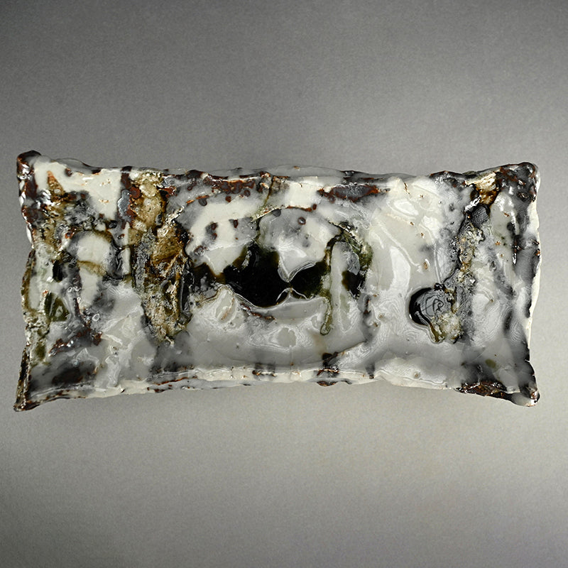 Geta Zara Plate ー村越 琢磨 “灰釉 下駄皿”