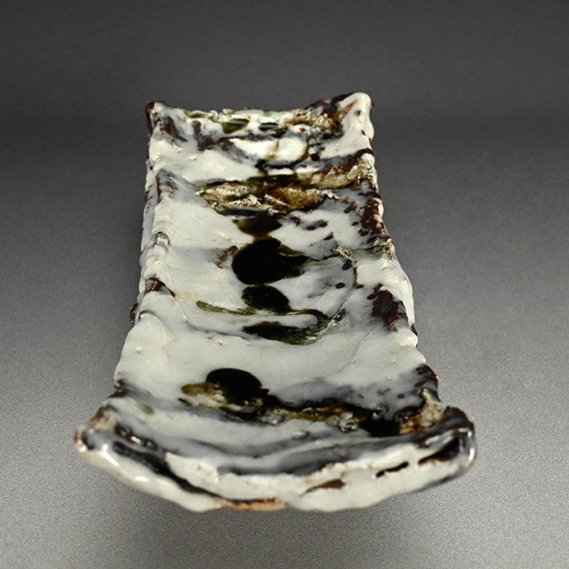 Geta Zara Plate ー村越 琢磨 “灰釉 下駄皿”