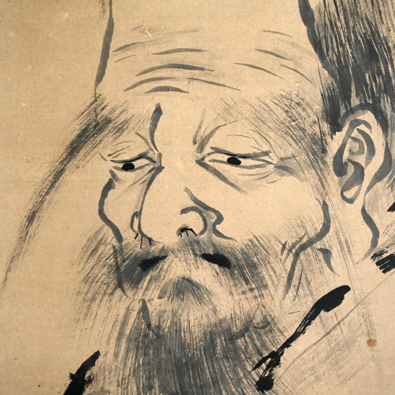 Edo period Painting, Jurojin ー狩野 栄信 “蝶夢圖”