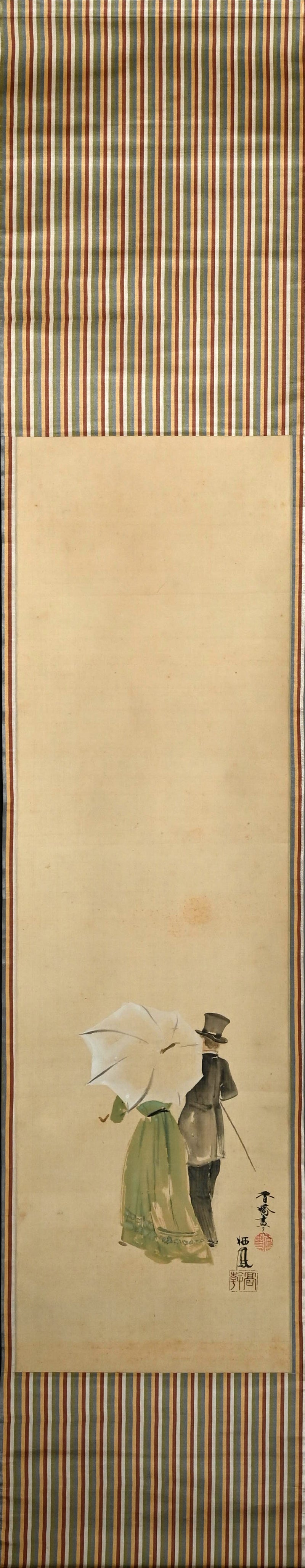 Meiji painting ー竹内 栖鳳, 谷口 香嶠 “洋装男女圖”