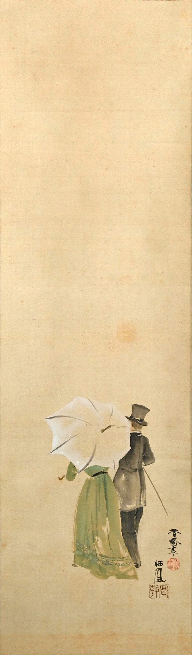 Meiji painting ー竹内 栖鳳, 谷口 香嶠 “洋装男女圖”
